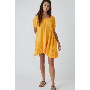 Free People Dress Womens Medium Ruffled Boho Cottagecore Whimsical Fairycore